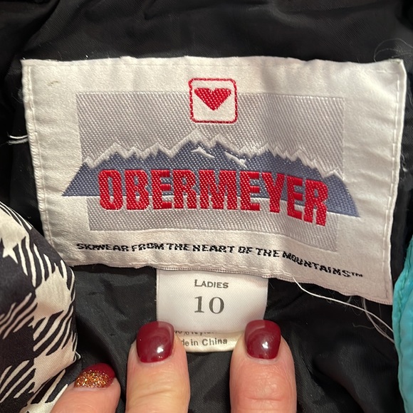 Ladies Obermeyer lightweight ski jacket and mittens. - Picture 2 of 8